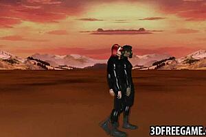 Sexy 3D Cartoon Redhead Babe Sucking On A Cock