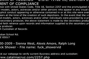 i watched sienna west fuck a big cock in the shower with alexis amore