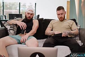 Zak Bishop teaches friend Johnny Hill some fine points of gay sex, including bareback and deepthroat