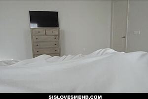 Perfect petite stepsister scarlett mae fucked in bed pov