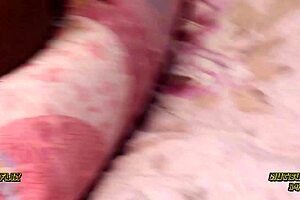 oh man, this ebony chick's getting her ass fucked hard with cum inside, close up view