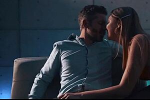 Brunette gives blowjob and face fucking