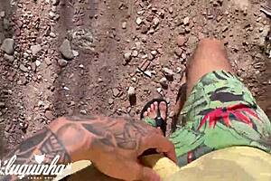 Voyeur Watches Public Big Cock Orgasm In Abandoned Site