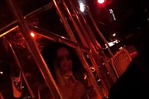 Retro Frankie in hot stockings strips and gets spied on