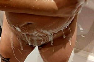 mutual jerk off with busty stepsister, cum on tits