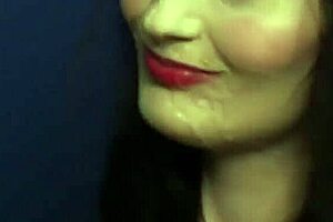 randy looker devours cumshot on face in blowbang