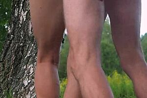 Fucking outside being serviced by a very attractive girl