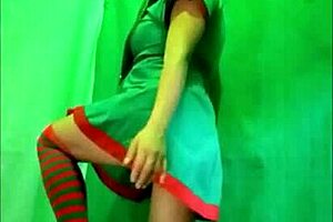 stepdad in bad mood receives homemade porn from sexy elf to cheer up