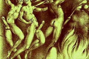 vintage erotic illustration from retro anime hentai