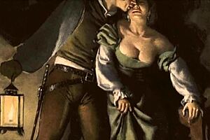 vintage erotic illustration from retro anime hentai