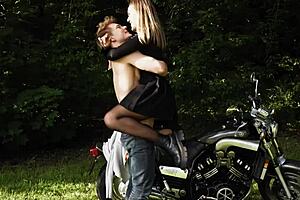 fucking outdoors with a stranger on his motorbike for all to see?