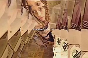 Hot Shemale Teasing In Bathroom With Clothes Ripped