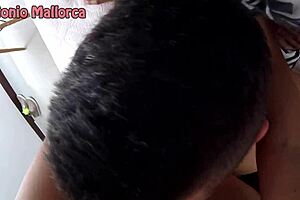 Latina gives blowjob in female POV