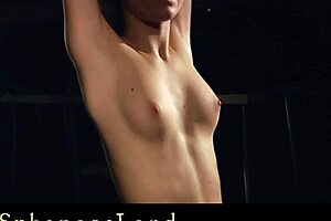 Subgirl tied for bondage massage