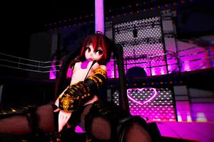 Princess knight zatsune performs an erotic squatting dance in mmd animation