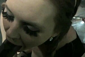 Astrid Star Gives Jack Blaque a Behind-The-Scenes Blowjob