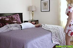 Vanessa Cage is a step-mother who sleeps with her son and joyously exposes her big tasty busters for her step son to suck on and other manners