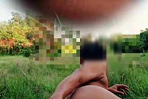 Myanmar gay twink plays naked outdoor solo in anal assfucking