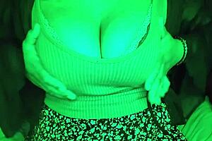 Asian amateur boobs cutie homemade blowjob scene with an emphasis on colorful illumination
