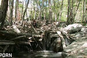 Sexy slim beauty in nature Billy and Jaidy fuck in the woods