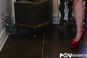 pov cock inspector jazmin luv explores body with deepthroat and doggystyle