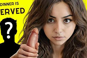 Amateur latina maid in 3d anime gives handjob surprise