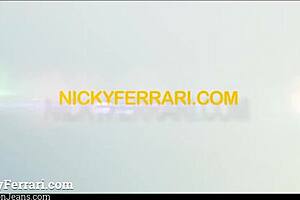 nicky ferrari enjoys refreshing in the pool