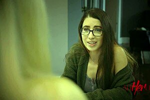 brunette teases with tribbing sneak peek