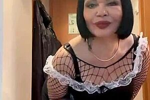 Bent Over Milf Maid Cleans Holes