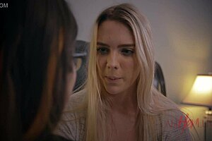 brunette teases with tribbing sneak peek