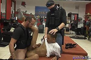 Gay cop movie featuring naked male cops confronting robbery suspect