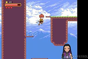 The hentai game Japanese featured a succubus girl with lustful breast and the other scary demon girl