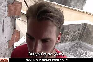 latinleche - latino renovator sucks cock as extra service