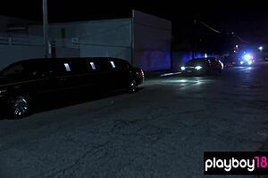 Hardcore amateur foursome with busty babes behind bars