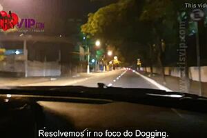 Cristina Almeida dogging with corno in wedding group fun