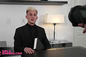 Girlsrimming - preaching water - bent over doggystyle milf rimjob