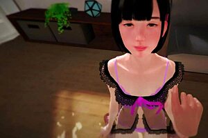 Sexaloid girlfriend on sofa 3D hentai uncensored