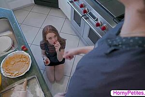 teen redhead getting fucked by friend's stepbro - is that deepthroat real??