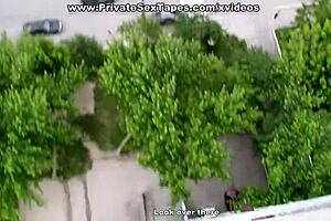 Real amateur couple getting sex ecstasy on the 16th floor