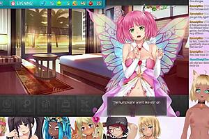 I, Lewdneko, play Huniepop 2 double date part 8 with big tits