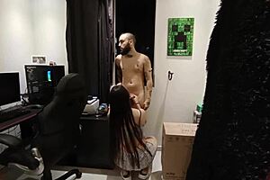 Bandida Sucks Big Dick in Window While Others Shop