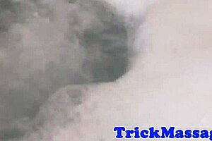 Amateur Massage Babe Sucks Cock While Spying On Trimming Pussy