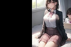 ai illustration of big tits and boobs in anime style