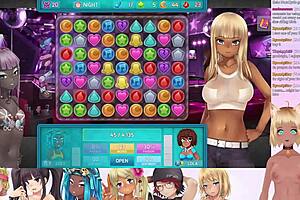 I, Lewdneko, play Huniepop 2 double date part 8 with big tits