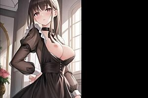 ai illustration of big tits and boobs in anime style