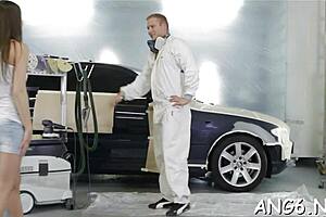 Zuzana enjoys a wet blowjob and doggystyle session