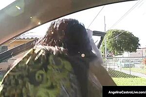 Free Ride Bbw Angelina Castro Blows Lucky Cock For Lift