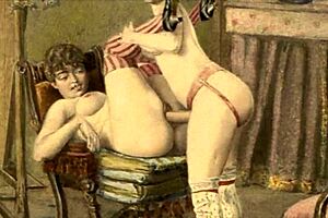 Erotic Illustration of female characters in comic and anime art the traditional way