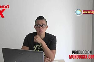 Reporter fucks blonde model bent over