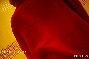 Spy Camera Captures Nude Tits in Shower Without Her Knowing